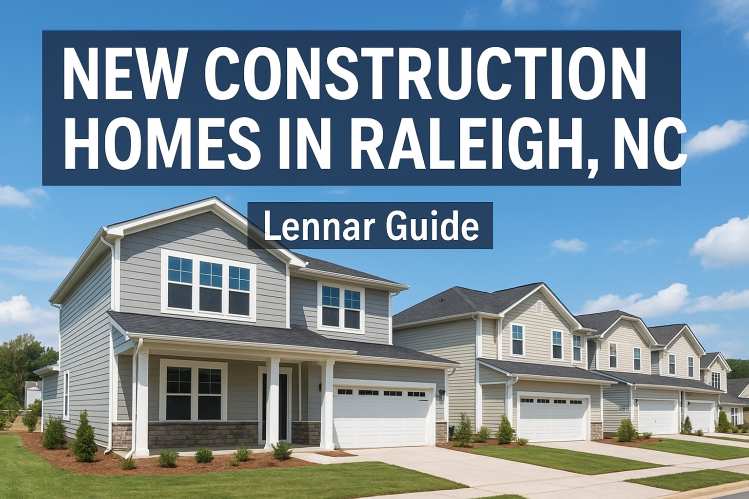 New construction homes in Raleigh NC showcasing modern design and Lennar community features